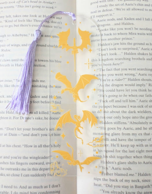 Fourth Wing Four Golden Dragons 2 Bookmark