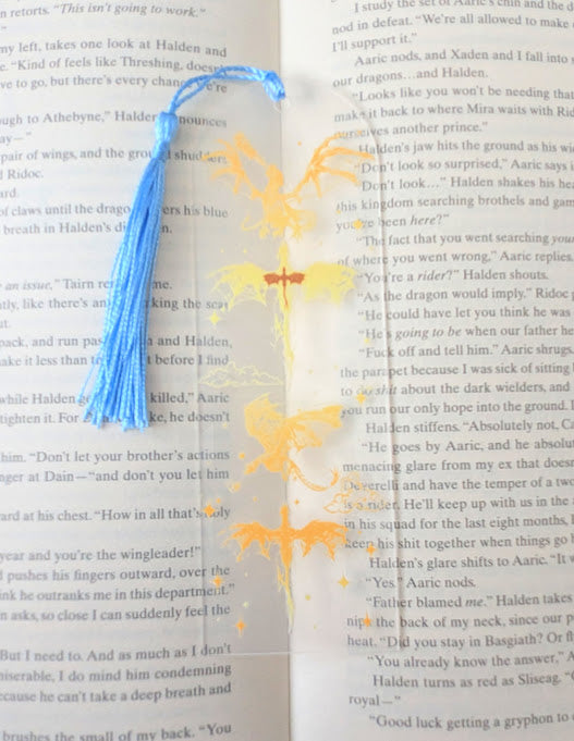 Fourth Wing Four Golden Dragons 3 Bookmark