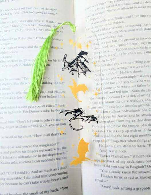 Fourth Wing Gold & Black Dragons 1 Bookmark