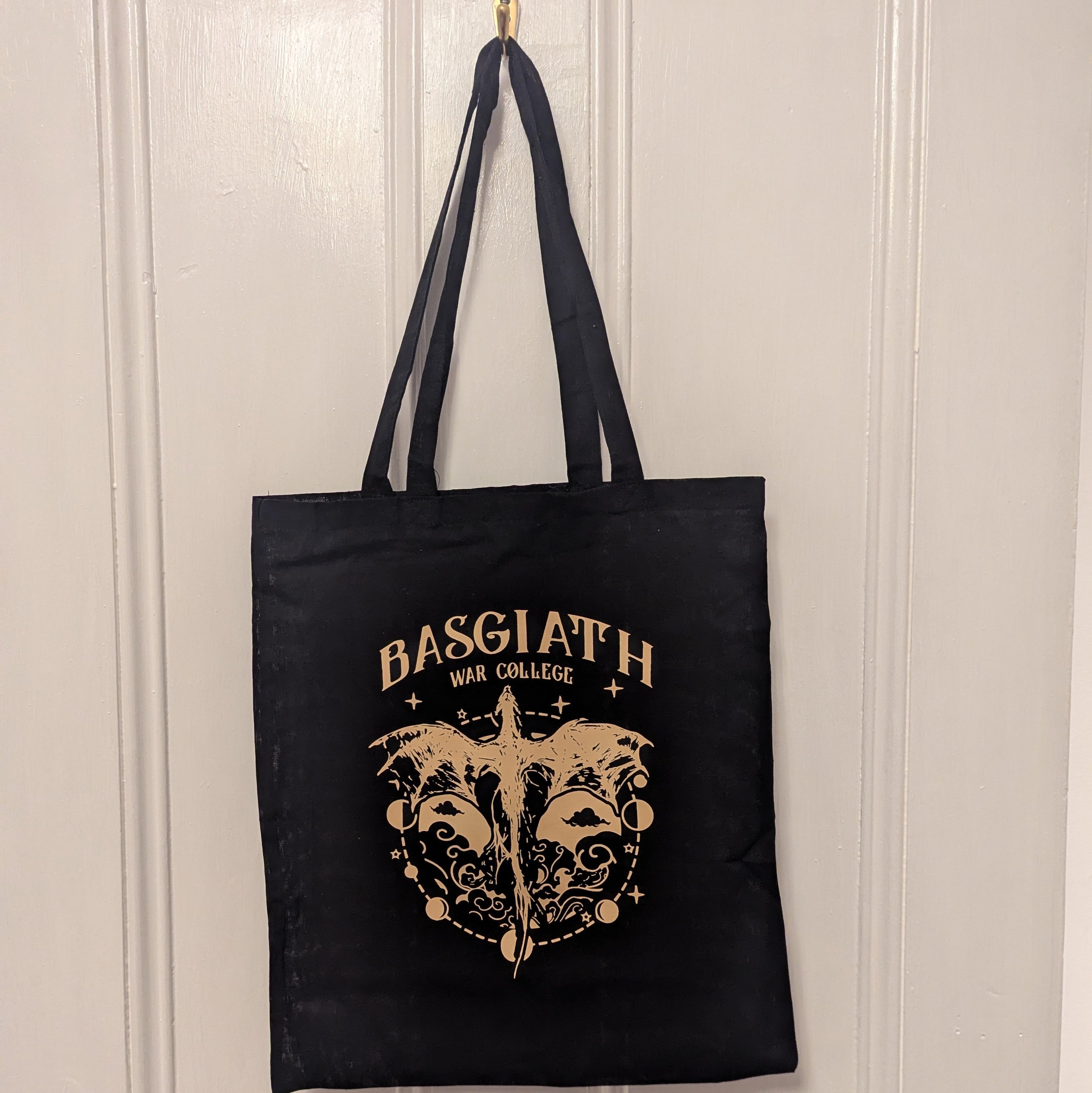 Fourth Wing Basgiath War College Tote Bag (Black)