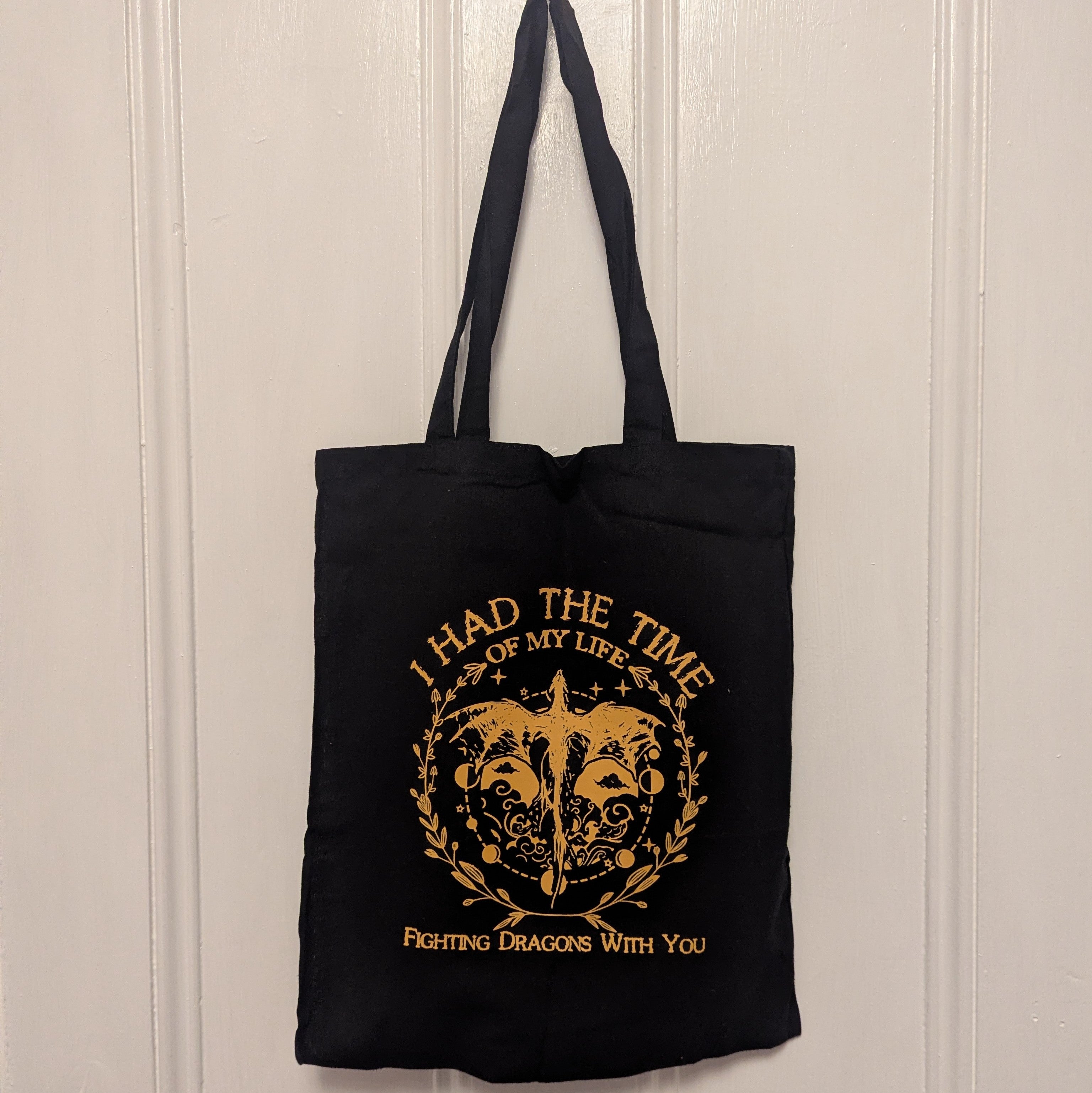Fourth Wing Time Of My Life Tote Bag (Black)
