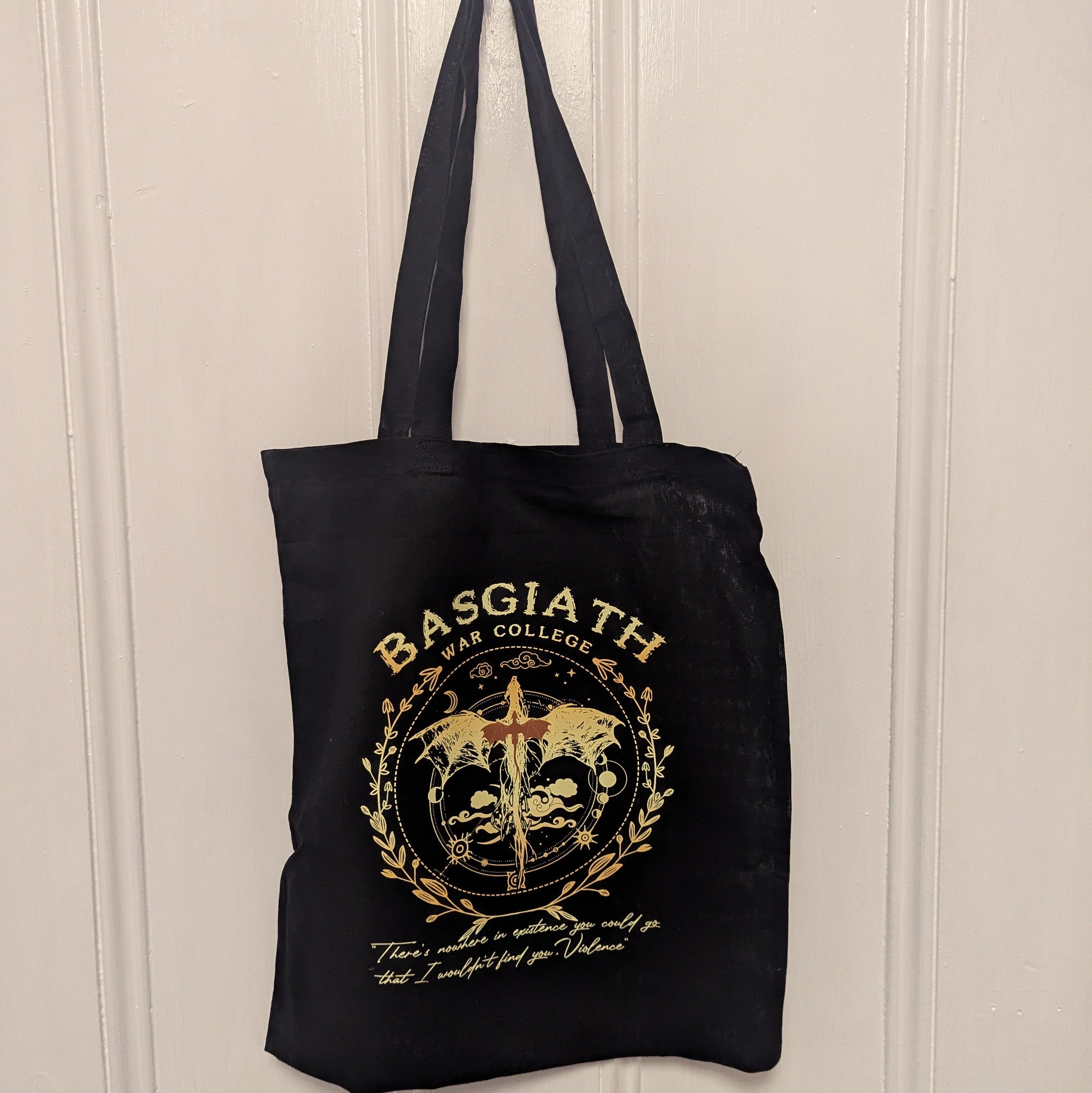 Fourth Wing Nowhere You Could Go Tote Bag (Black)