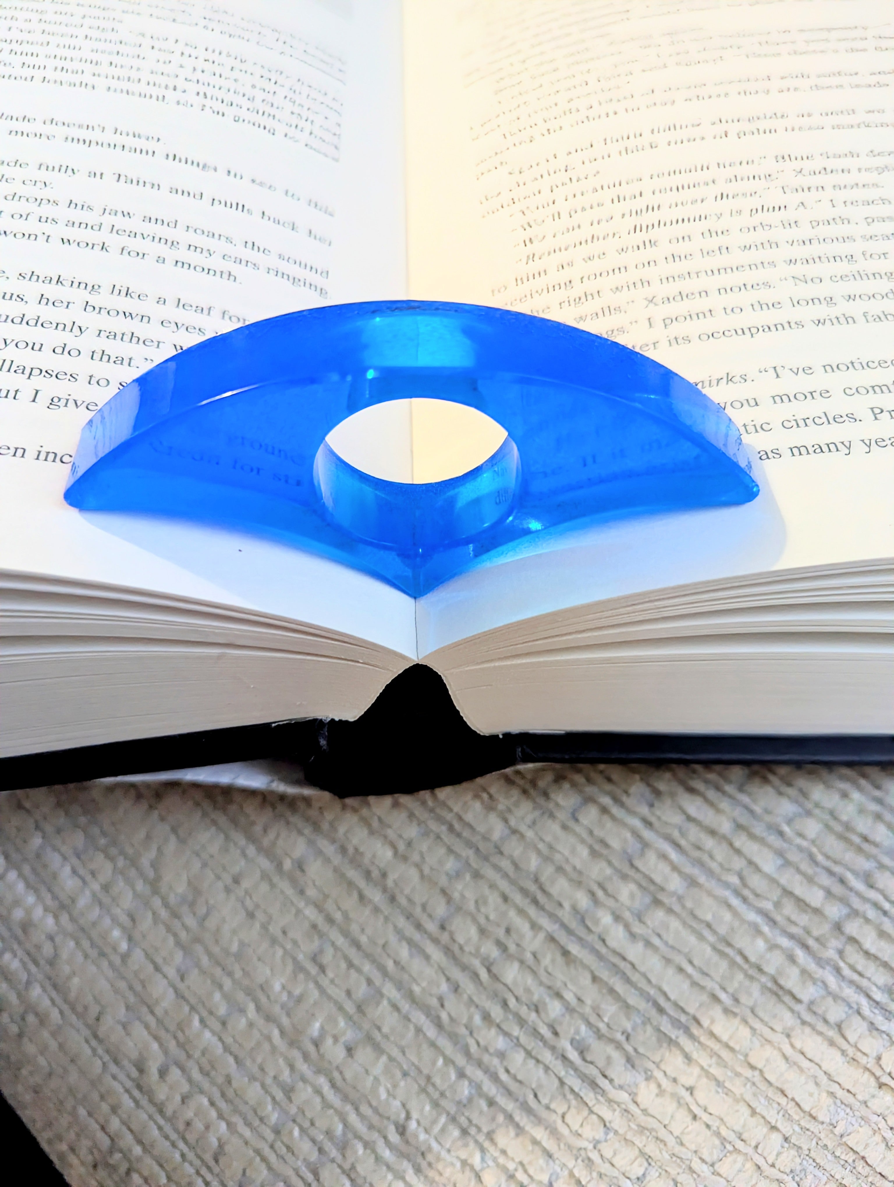 Lapis Crystal Crescent Thumb Page Holder