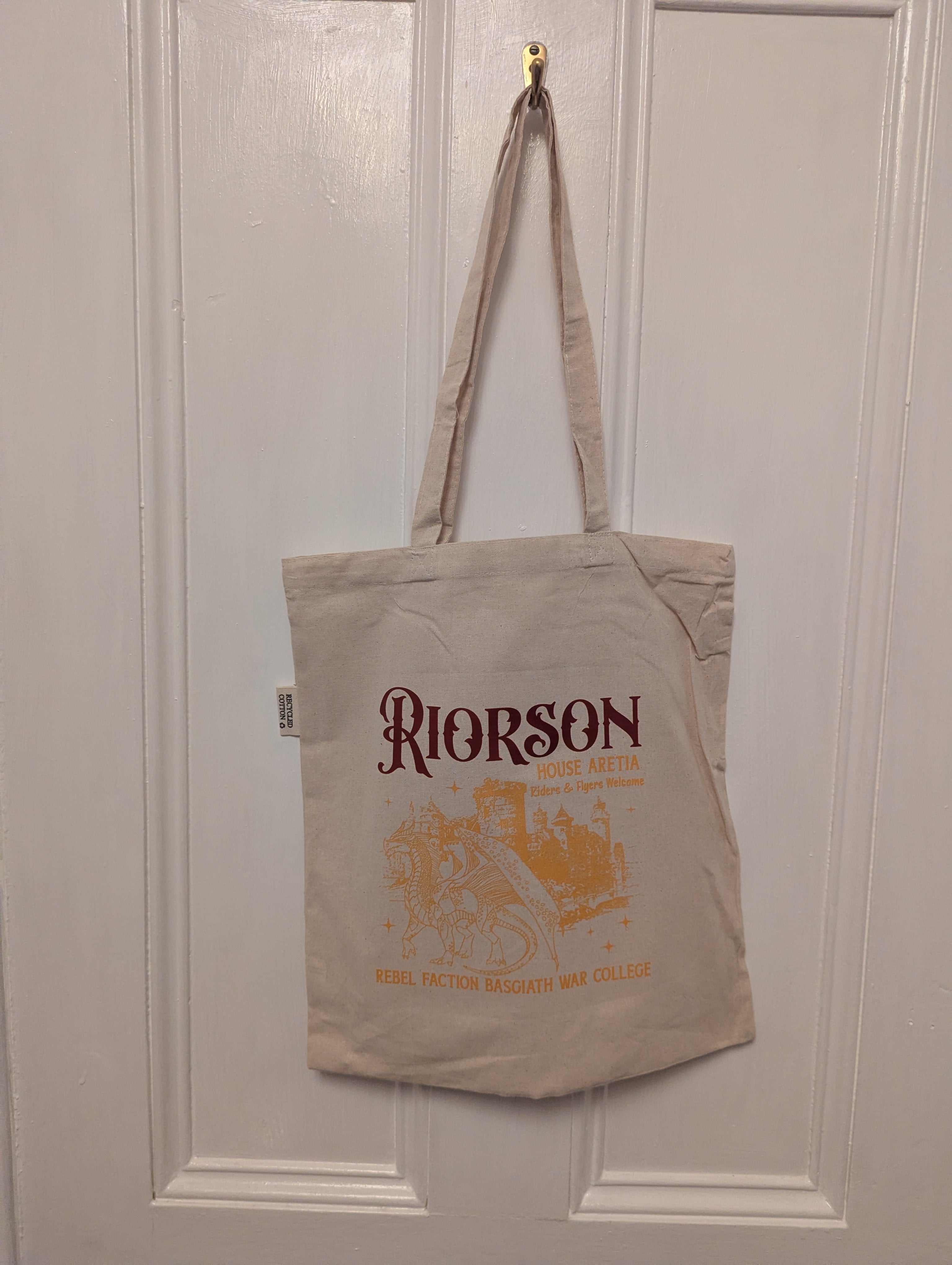 Fourth Wing Riorson House Tote Bag (White)