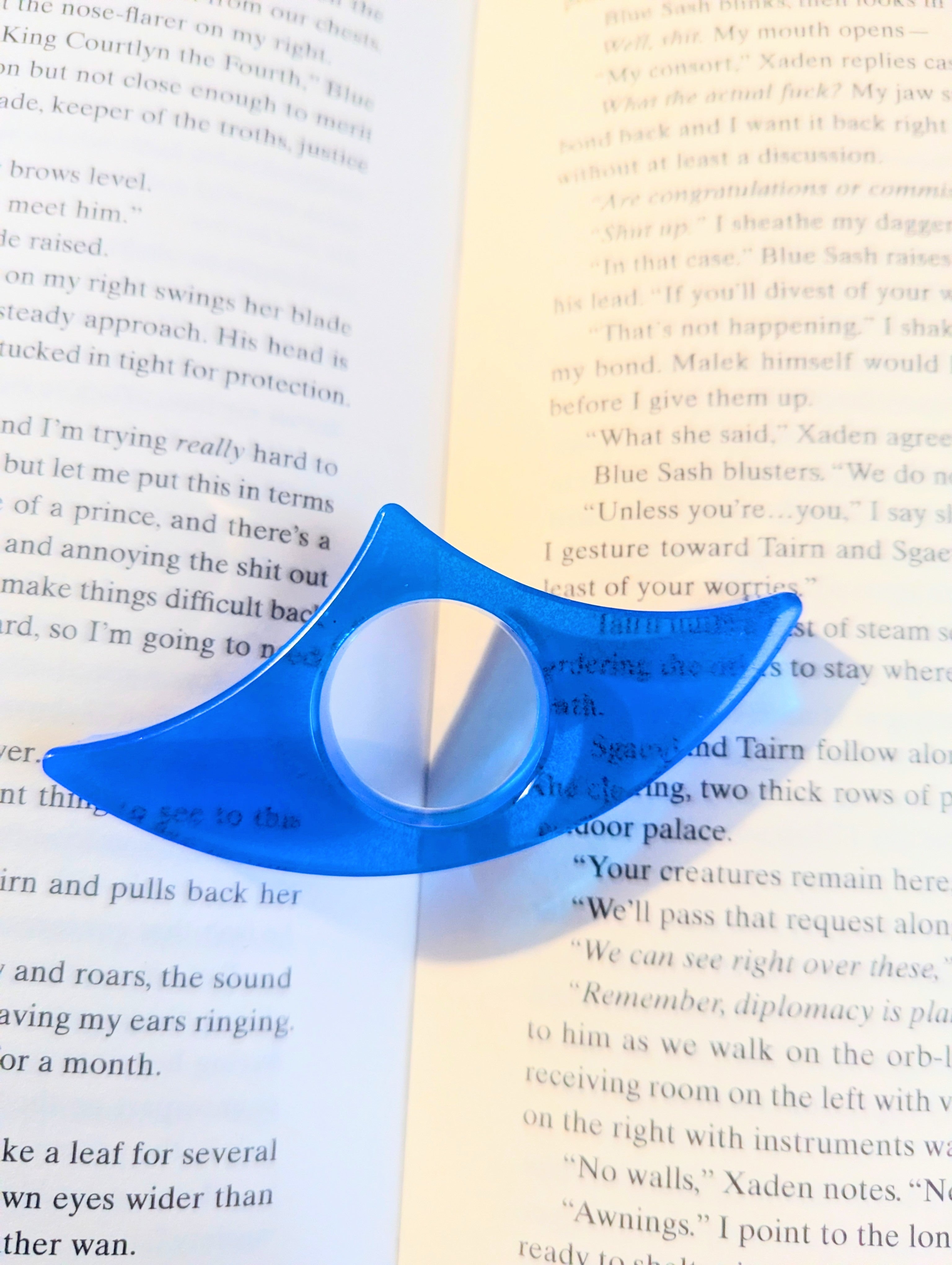 Lapis Crystal Crescent Thumb Page Holder